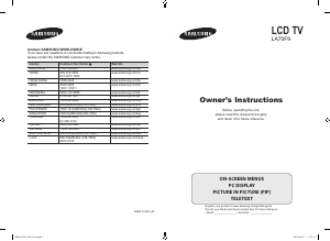 Handleiding Samsung LA70F91B LCD televisie