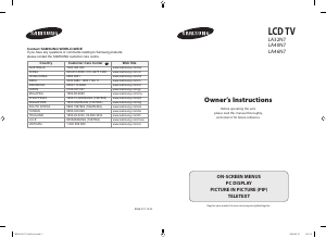Bruksanvisning Samsung LA32N71B LCD TV