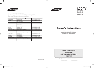 Manual Samsung LA40F81B LCD Television