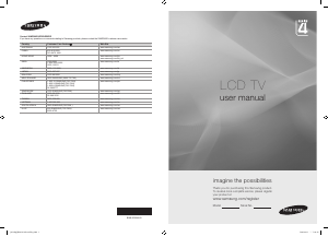 Bruksanvisning Samsung LA32B460B2 LCD TV