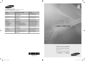 Bruksanvisning Samsung LA52A610A3R LCD TV