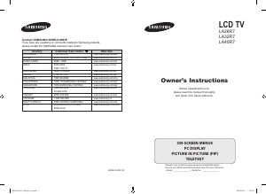 Bruksanvisning Samsung LA26R71BA LCD TV