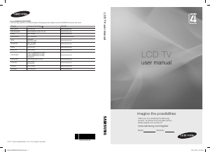 Bruksanvisning Samsung LA26D400E1 LCD TV