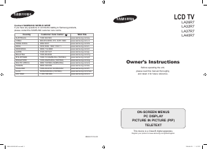 Bruksanvisning Samsung LA32S71B LCD TV