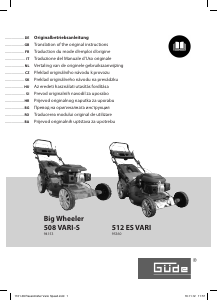 Priručnik Güde 508 Vari-S Big Wheeler Kosilica