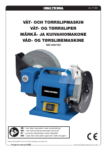 Käyttöohje Biltema WD 200/150 Penkkihiomakone