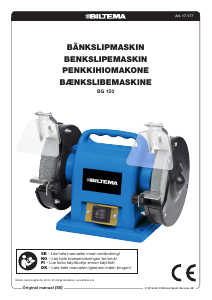 Bruksanvisning Biltema BG 150 Bänkslipmaskin