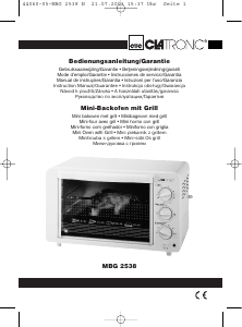 Handleiding Clatronic MBG 2538 Oven