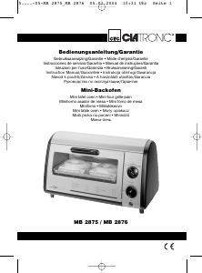 Handleiding Clatronic MB 2876 Oven