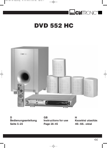 Bedienungsanleitung Clatronic DVD 552 HC Heimkinosystem