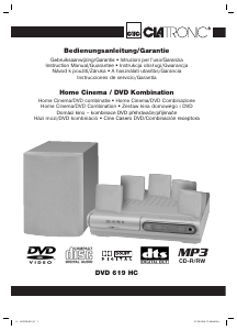 Bedienungsanleitung Clatronic DVD 619 HC Heimkinosystem