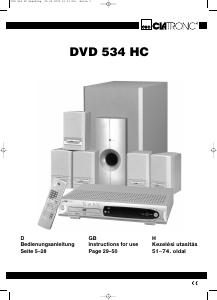 Manual Clatronic DVD 534 HC Home Theater System