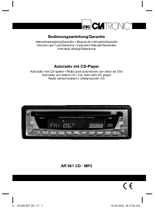 Handleiding Clatronic AR 661 CD Autoradio