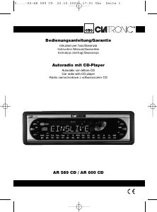 Bedienungsanleitung Clatronic AR 589 CD Autoradio