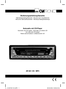 Bedienungsanleitung Clatronic AR 661 MP3 Autoradio