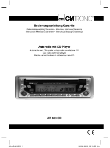 Handleiding Clatronic AR 663 CD Autoradio