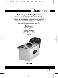 Manual Clatronic FR 2786 Fritadeira