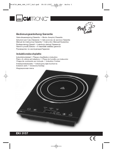 Mode d’emploi Clatronic EKI 3157 Table de cuisson