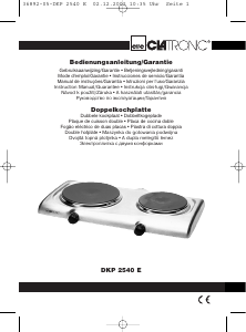 Manual Clatronic DKP 2540 E Hob