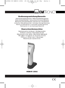 Instrukcja Clatronic HSM-R 2592 Strzyżarka do włosów