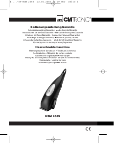 Instrukcja Clatronic HSM 2685 Strzyżarka do włosów