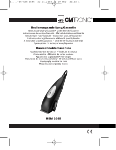 Руководство Clatronic HSM 2685 Машинка для стрижки волос