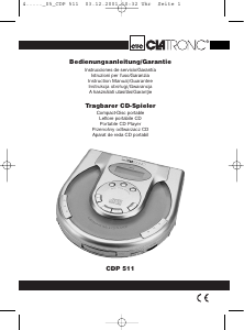 Manual Clatronic CDP 511 CD player portabil