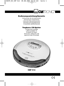 Manual Clatronic CDP 512 CD player portabil