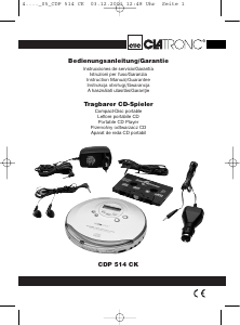 Manual Clatronic CDP 514 CK CD player portabil