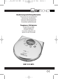 Bedienungsanleitung Clatronic CDP 515 MP3 Discman