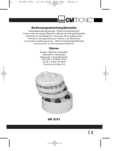 Manual Clatronic DR 2751 Desidratador de alimentos