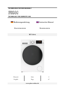 Handleiding PKM WT10+6 Was-droog combinatie