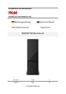 Manual PKM KGK-RH 180 Fridge-Freezer