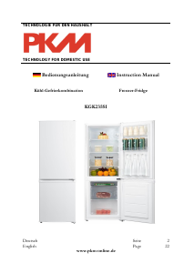 Manual PKM KGK235SI Fridge-Freezer