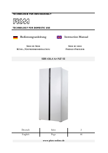 Manual PKM SBS436.4A+NF SI Fridge-Freezer