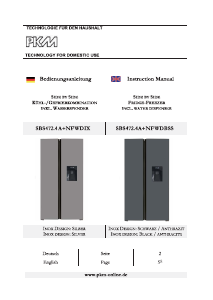 Manual PKM SBS472.4A+NFWDBSS Fridge-Freezer