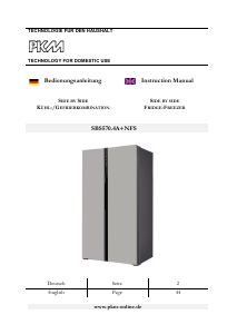 Bedienungsanleitung PKM SBS570.4A+NF S Kühl-gefrierkombination