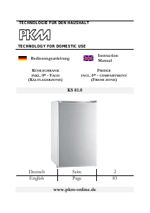 Manual PKM KS 81.0 Refrigerator