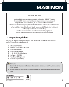 Bedienungsanleitung Maginon SZ 10 Digitalkamera