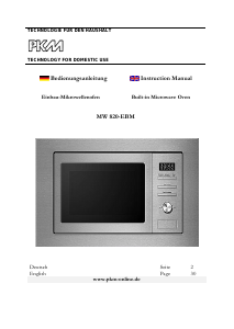 Manual PKM MW 820-EBM Microwave