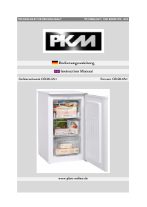 Manual PKM GS120.4A+ Freezer