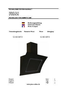 Handleiding PKM S2-90 ABTZ Afzuigkap