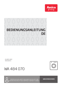 Bedienungsanleitung Amica WA 484 070 Waschmaschine