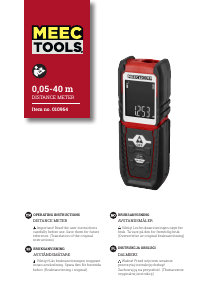 Bruksanvisning Meec Tools 010-964 Laseravstandsmåler