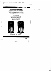Instrukcja Clatronic KA 2661 DS Ekspres do kawy