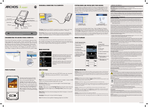 Bruksanvisning ARCHOS 1 Vision Mp3 spelare