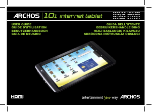 Manuale ARCHOS 101 Tablet