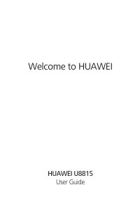 Handleiding Huawei U8815 Mobiele telefoon