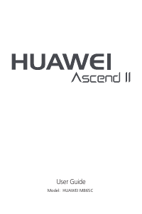 Manual Huawei Ascend II M865C Mobile Phone