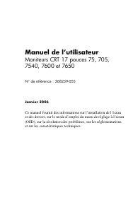 Mode d’emploi HP 7540 Moniteur